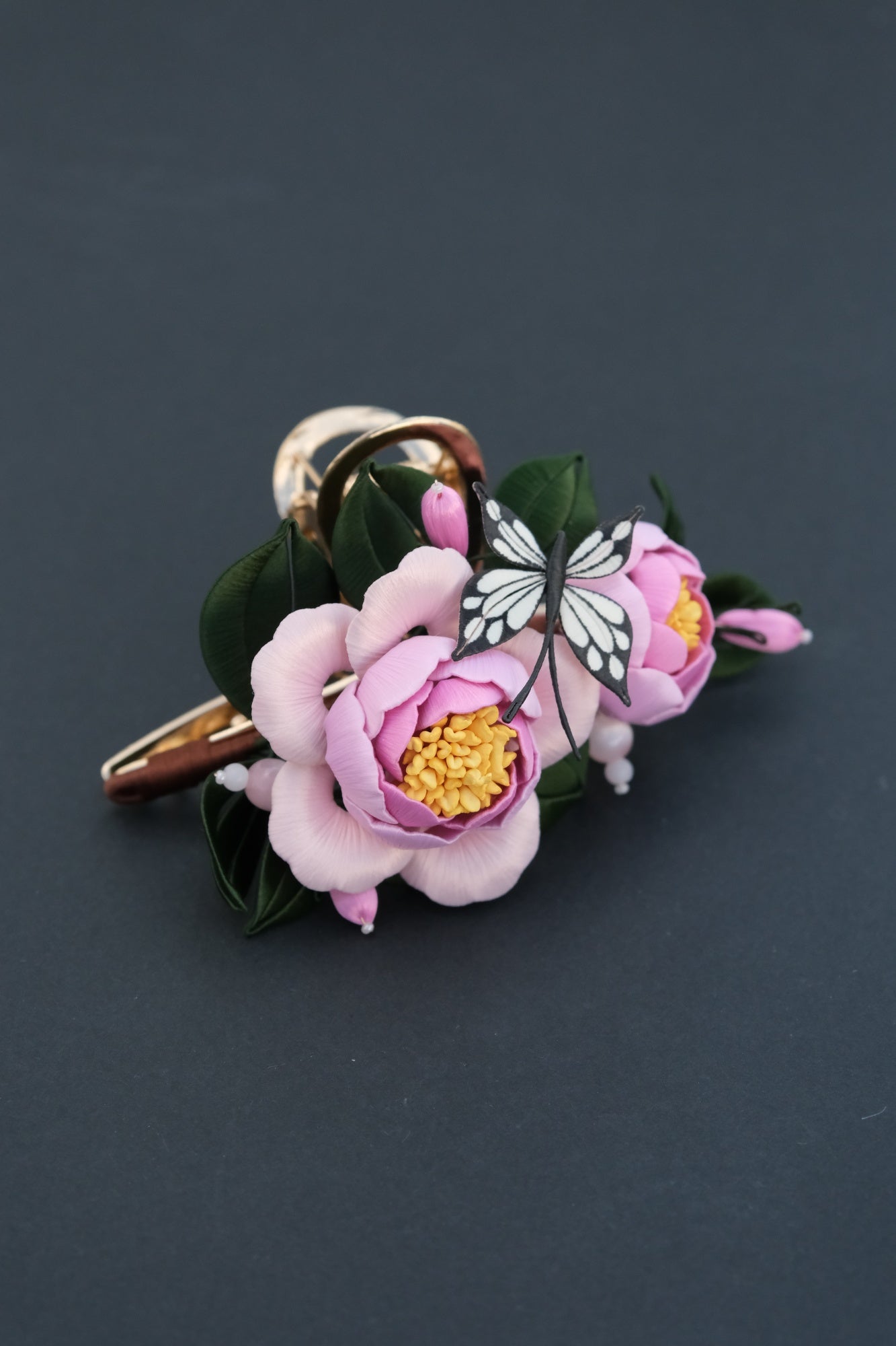 Peony with butterfly