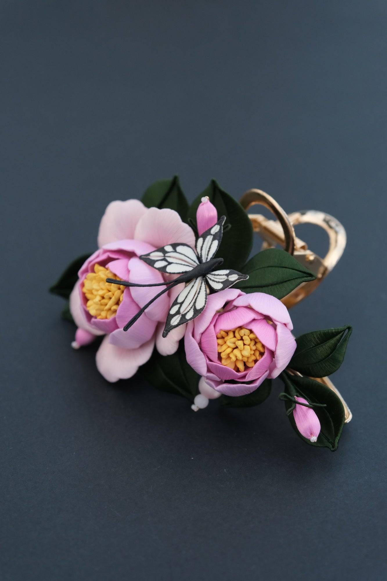 Peony with butterfly