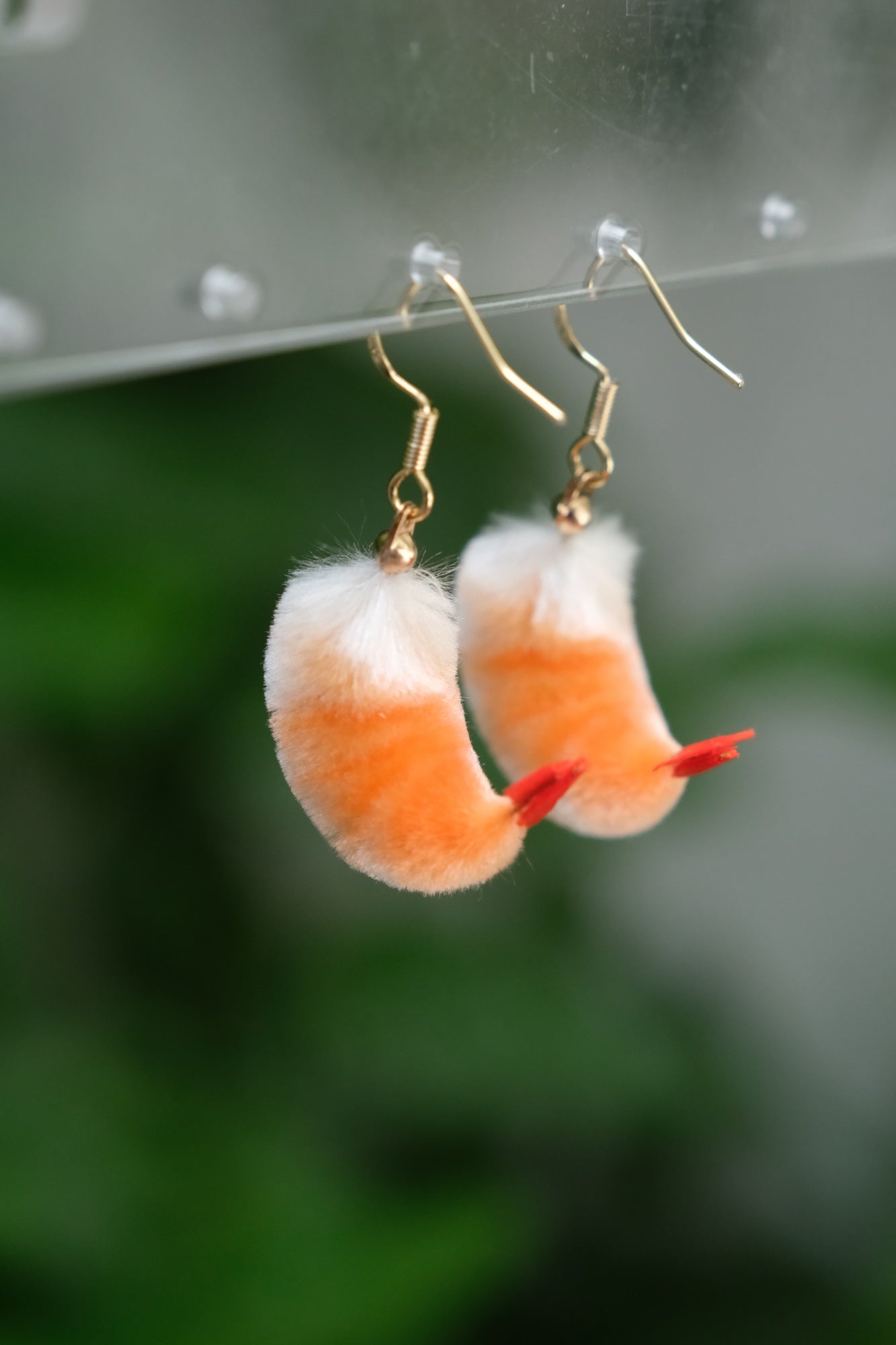 Shrimp Earrings Rainbow +Cooked