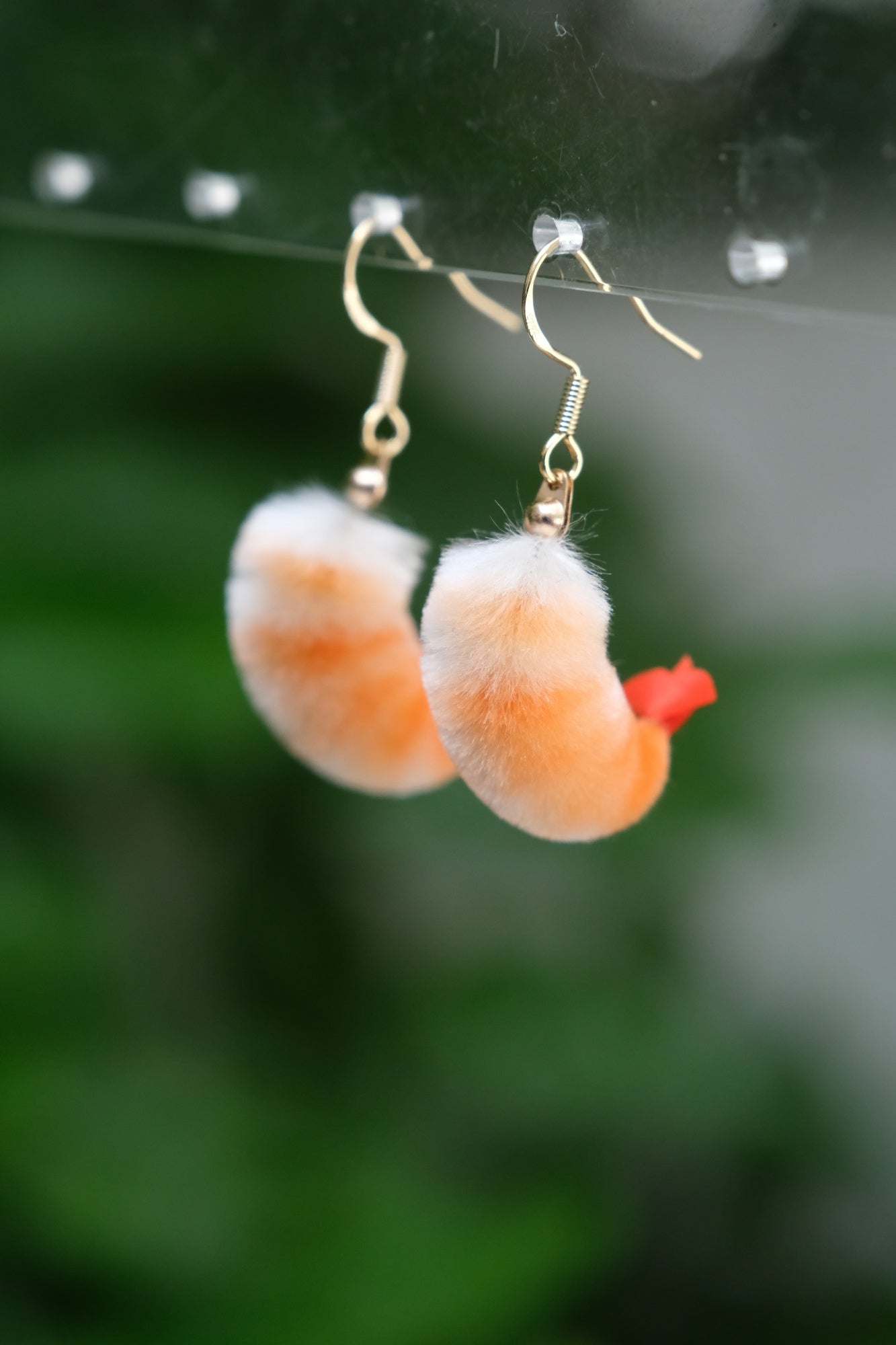 Shrimp Earrings Rainbow +Cooked