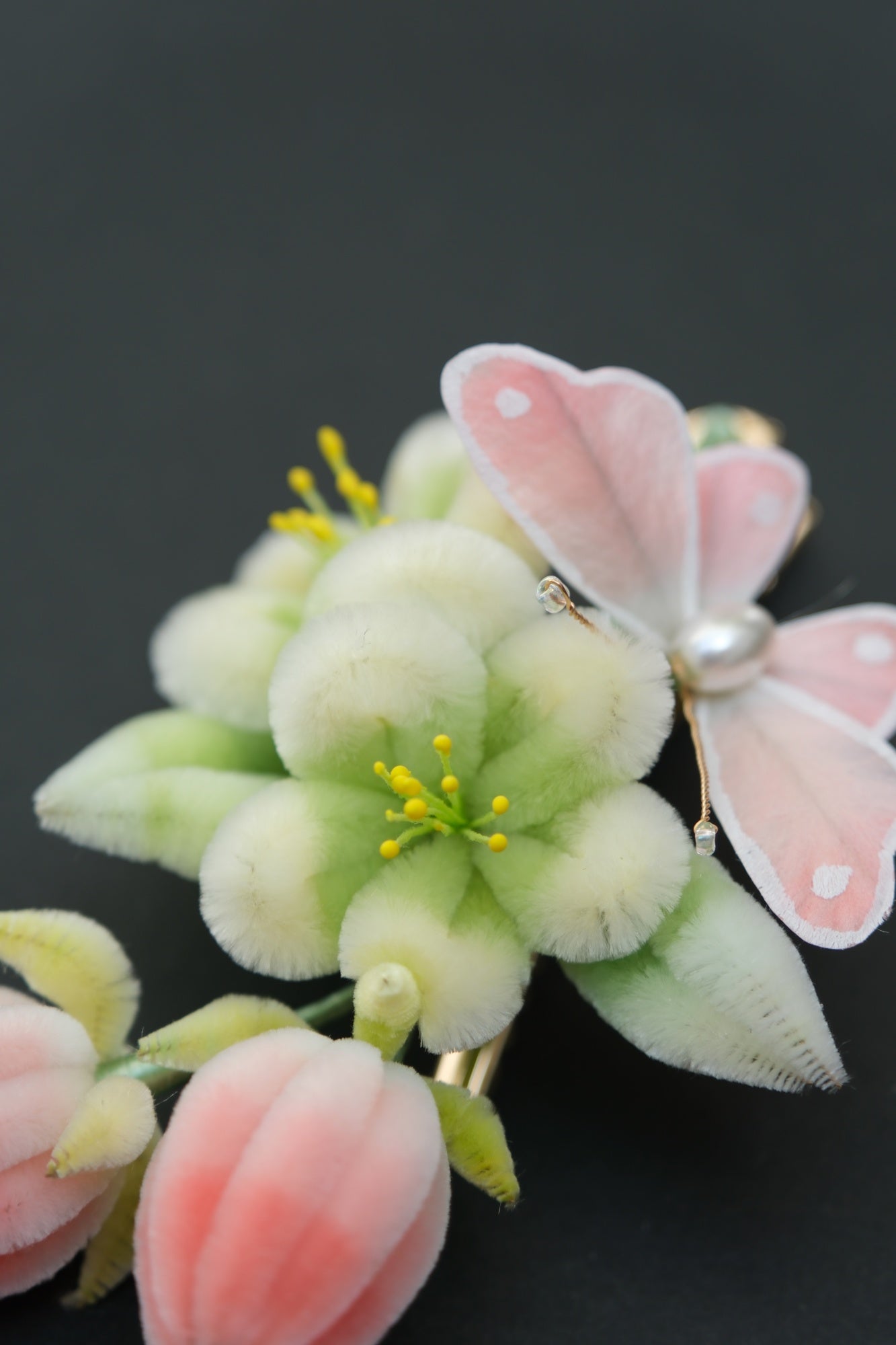 Fluffy Velvet - Strawberry w/ Butterfly